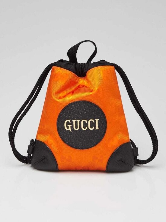 Gucci Orange GG Nylon Off The Grid Backpack Bag